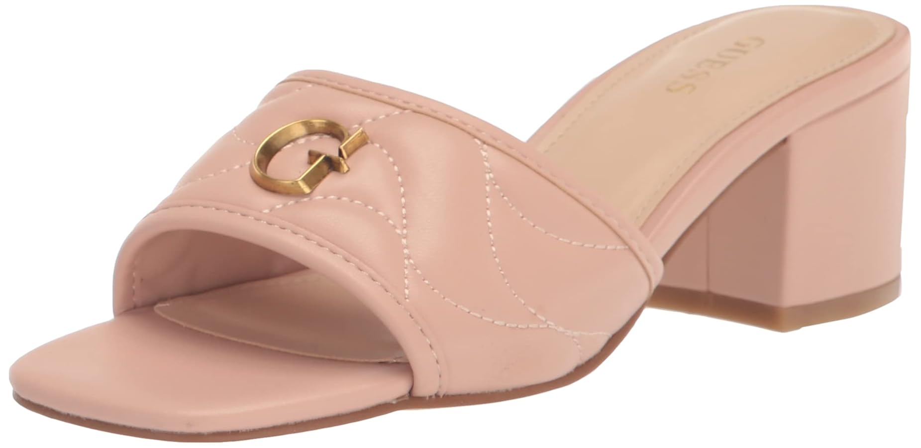 Amazon.com | Guess Women's ULLIY Heeled Sandal, Nude 110, 11